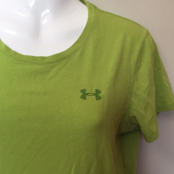 UA Lime Charged Cotton Semi Fitted Tee - Picture 5 of 5